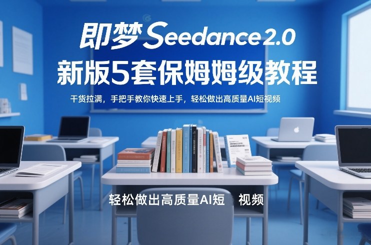 即梦Seedance2.0新版5套保姆级教程，干货拉满，手把手教你快速上手，轻松做出高质量AI短视频-聊项目
