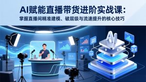 AI赋能直播带货进阶实战课：掌握直播间精准建模、破层级与流速提升的核心技巧-聊项目