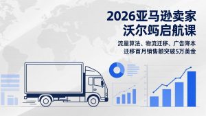 2026亚马逊卖家沃尔玛启航课,流量算法、物流迁移、广告降本,迁移首月销售额突破5万美金-聊项目