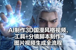 AI制作3D国漫风格视频,工具+分镜脚本制作+图片视频生成全流程-聊项目