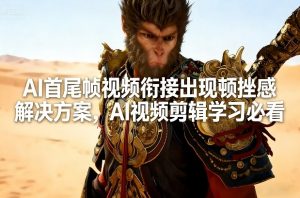 AI首尾帧视频衔接出现顿挫感解决方案,AI视频剪辑学习必看-聊项目