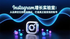 Instagram增长实验室:从品牌定位到粉丝转化,打造真正能变现的账号-聊项目