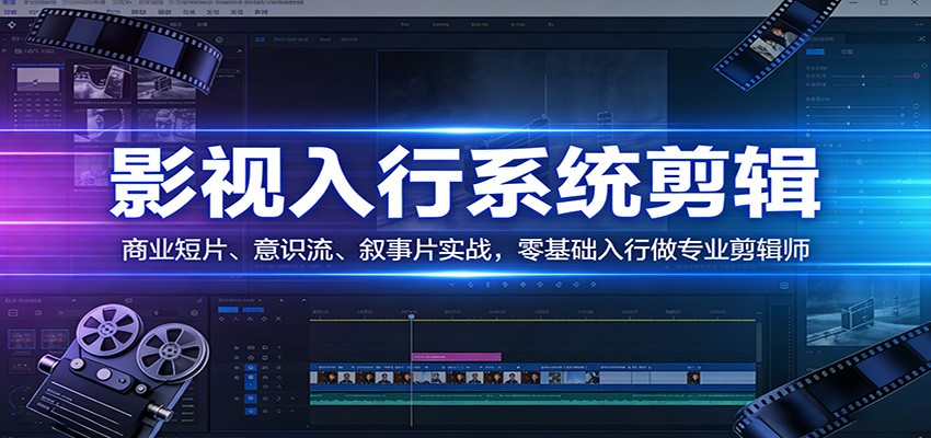 影视系统剪辑，商业短片、意识流、叙事片实战，零基础入行做专业剪辑师-聊项目