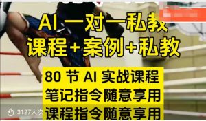 AI指令实战课,课程+案例,80节AI实战课程,笔记指令随意享用,课程指令随意享用(更新26年3月)-聊项目