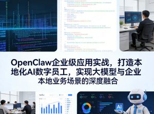 OpenClaw企业级应用实战,打造本地化AI数字员工,实现大模型与企业本地业务场景的深度融合-聊项目