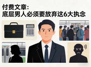 付费文章：底层男人必须要放弃这6大执念-聊项目