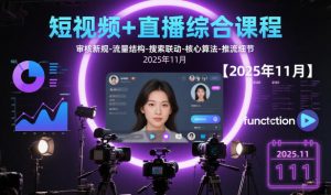 短视频+直播综合课程,审核新规-流量结构-搜索联动-核心算法-推流细节【更新3月25日】-聊项目