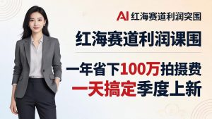 服装老板AI模特图课:一年省下100万拍摄费,一天搞定季度上新,红海赛道利润突围-聊项目