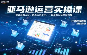亚马逊运营实操课,覆盖选品方法、新品口诀必学、广告最新打法等全流程,打造跨境爆款店铺(更新4月)-聊项目