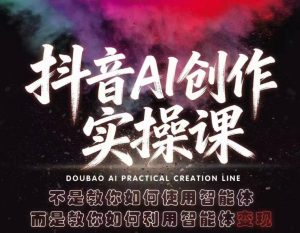 抖音AI创作实操课，不是教你如何使用智能体而是教你如何利用智能体查现-聊项目
