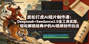 武松打虎AI短片制作课：Deepseek+Seedance2.0全工具实操，轻松解锁经典IP的AI视频创作玩法-聊项目