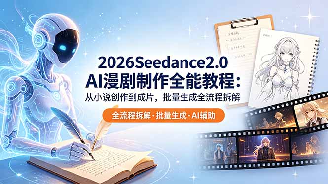 2026Seedance2.0 AI制作全能教程：从小说创作到成片，批量生成全流程拆解-聊项目