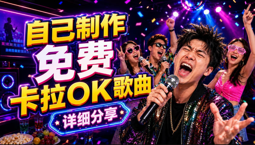 零基础AI制作免费卡拉OK视频教程，从歌曲生成、音轨分离到字幕制作、视频导出，手把手教学-聊项目