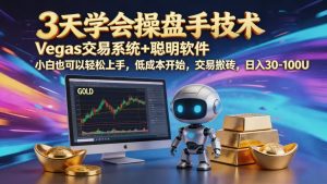 三天学会操盘手技术，vegas技术+聪明软件，小白也可以轻松上手，日入1000+-聊项目