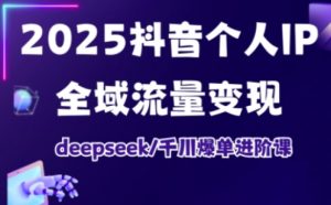 抖音个人IP全域流量变现进阶课,deepseek千川爆单进阶课(更新2026年05月)-聊项目