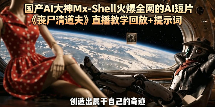 国产AI大神Mx-Shell火爆全网的AI短片《丧尸清道夫》直播教学回放+提示词-聊项目
