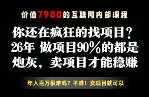 26年请不要疯狂的找项目了，卖项目远比你想象的暴利，你也可以月入10W+【揭秘】-聊项目
