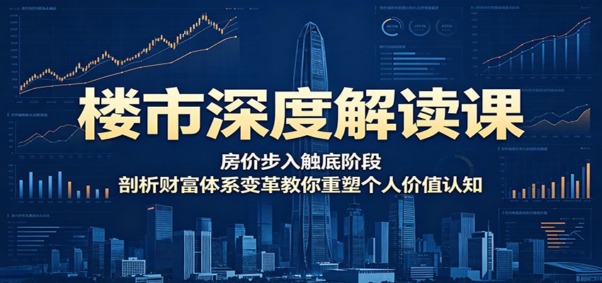 楼市深度解读课：房价步入触底阶段，剖析财富体系变革教你重塑个人价值认知-聊项目