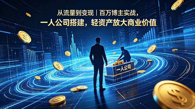 从流量到变现｜百万博主实战，一人公司搭建，轻资产放大商业价值-聊项目