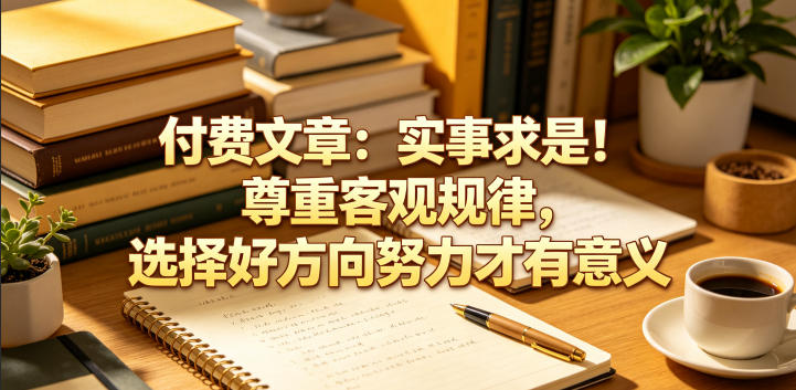 付费文章：实事求是！尊重客观规律，选择好方向努力才有意义-聊项目